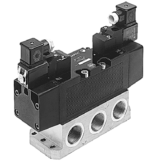 5/2 5/3 Multifunctional Spool Valve Air Operated And Solenoid Air Operated G 3/4 To G 1 - ISO 5599/1 Subbase-Mounted Body